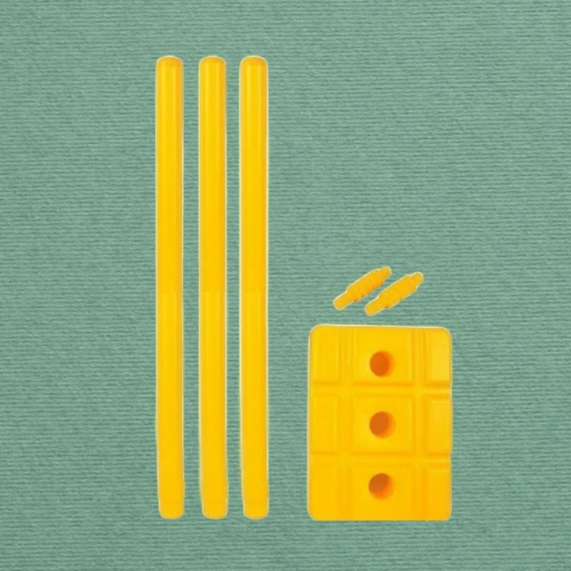 urvitrading Cricket Wicket Set with Stand & Bails | Kids Sports Toy(Yellow)