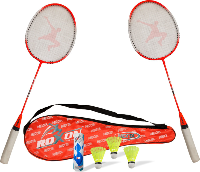 Ravii sports NEW Stylish Racquet Feather NEXTA 2 PCS Racquet 3 shuttlecock with box 1 cover Badminton Kit