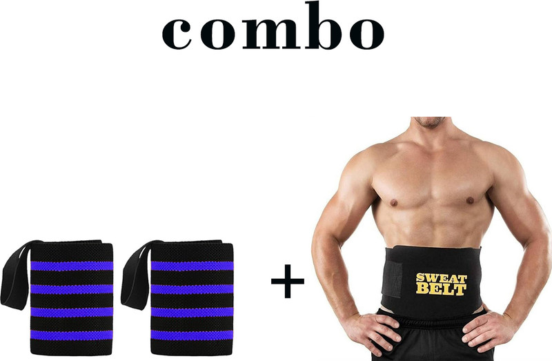 Verma plastic Wrist Band & Sweat Belt Fitness for Exercise & Workout Unisex Shapewear Combo Fitness Accessory Kit Kit