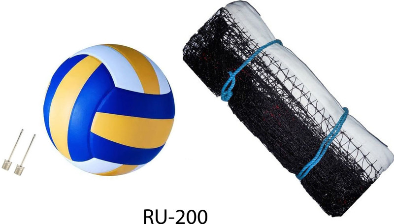 Modkart Best Quality Volleyball With 2 Needle and Net Nylon DP-200 Volleyball - Size: 4(Standard, Pack of 2, Multicolor)