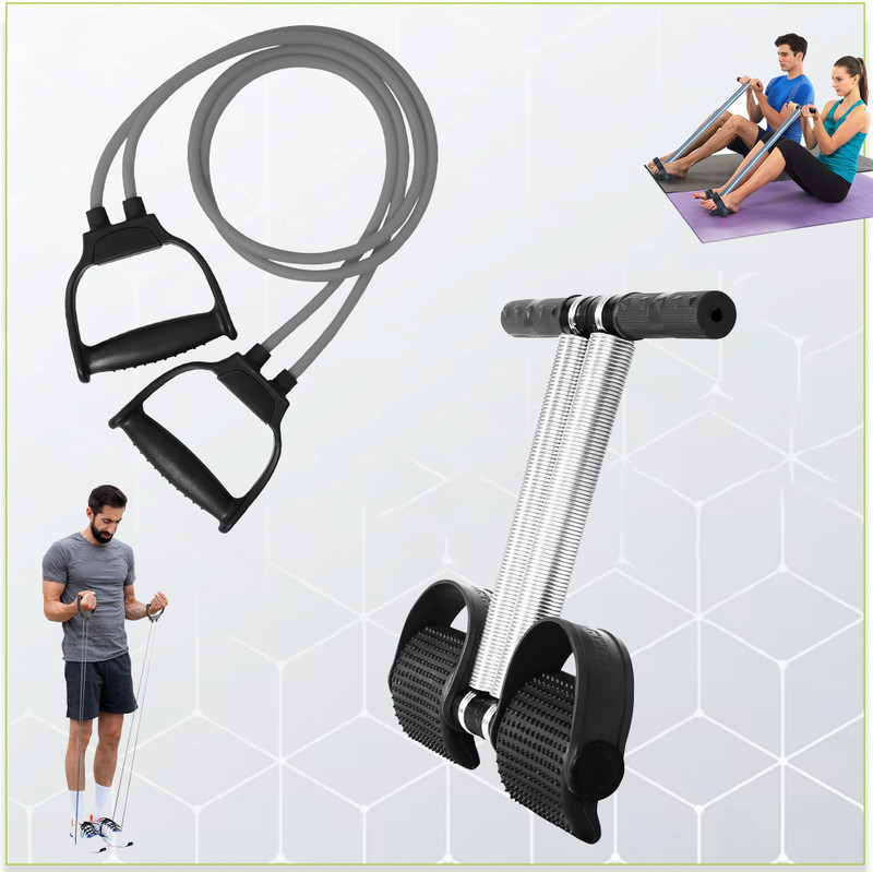 Manogyam For Home Gym Fitness Double Toning Tube & Double Tummy Trimmer Fitness Accessory Kit Kit