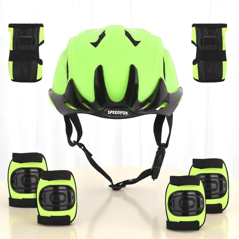 SPEEDFOX Skating Kit for Kids (3-7 Years) |Cycling Safety Kit|Knee, Elbow, Thigh Guard Cycling Kit