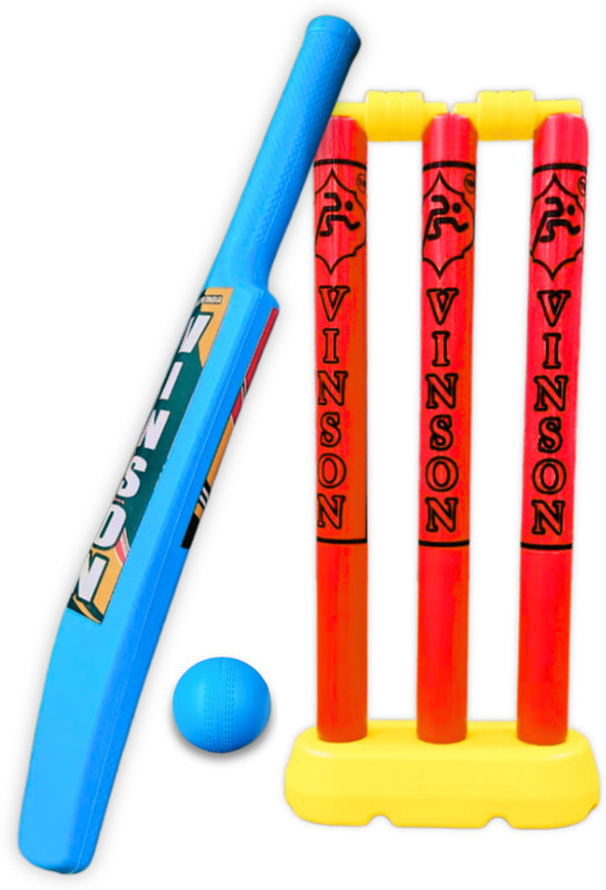 Vinsonsports Baby Cricket Kit for Kids 1–3 Years | Bat, Soft Ball & Stumps Cricket Kit