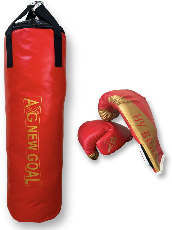 AXG NEW GOAL Durable 3 feet Stylish Punching bag with solid hybrid gloves Boxing Kit