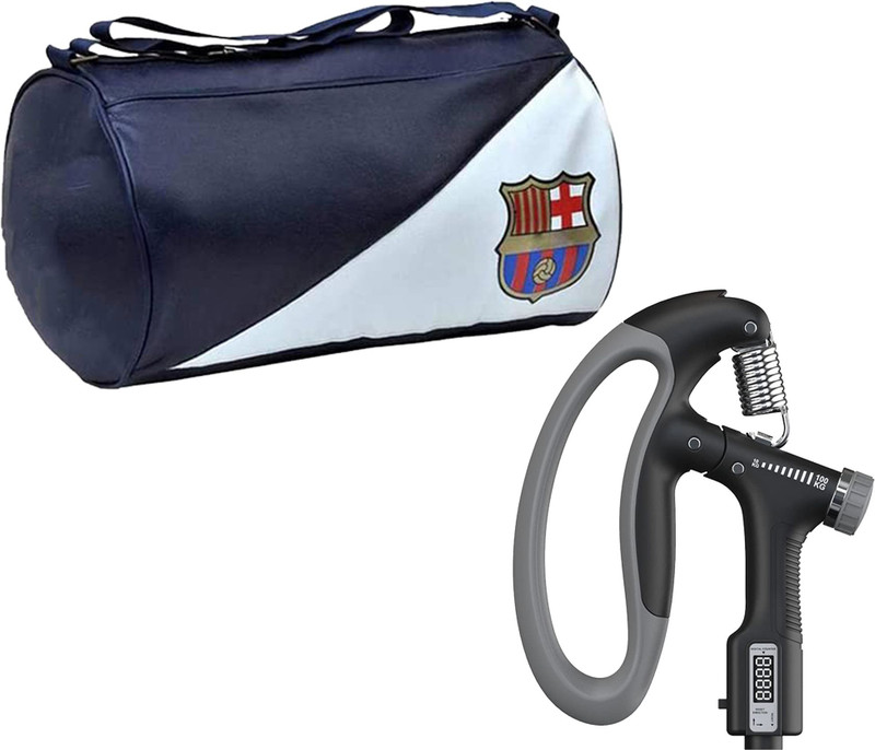 TRUE INDIAN New gym bag combo for gym bag gym shaker bottle wrist band hand gripper Fitness Accessory Kit Kit