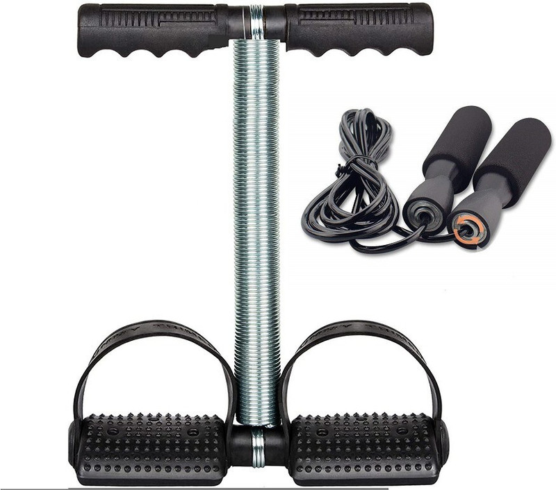 MUNSHINE Combo Of Single Spring Tummy Trimmer With Jumping Rope For Unisex Fitness Accessory Kit Kit