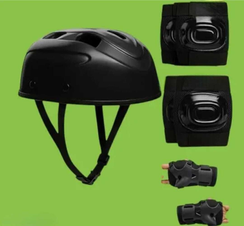 Benstar Safety Protective Skating Kit@150 Skating Helmet(Black)
