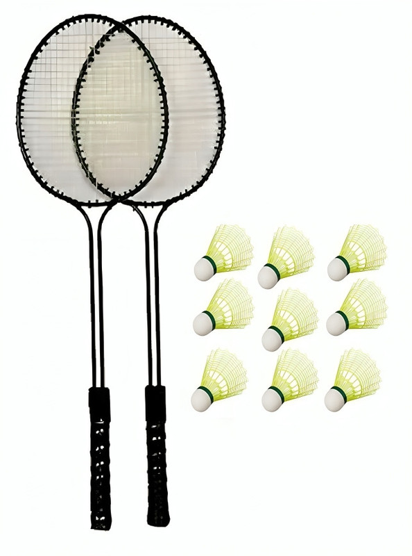 omexx Premium Double Shaft Badminton Racquets with Shuttles | Lightweight Badminton Kit