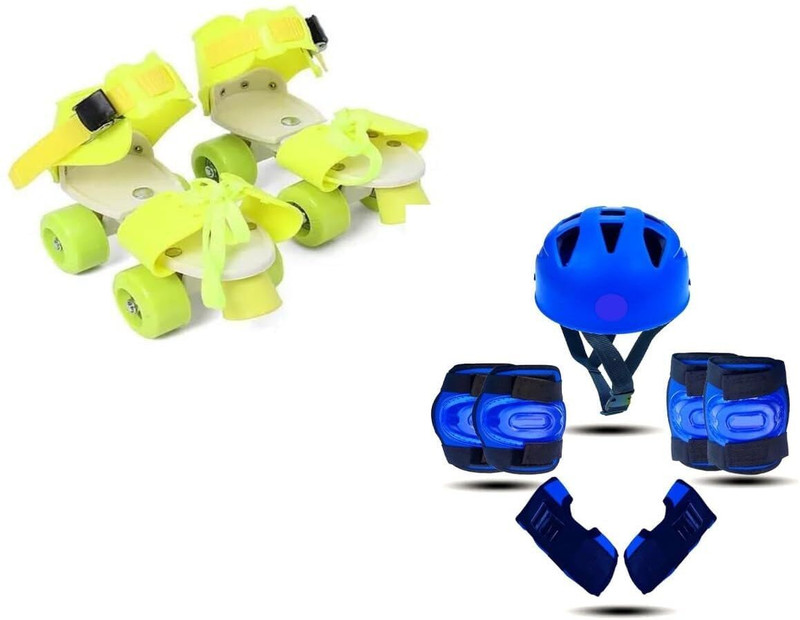 QWICK CLICK Roller Skates with Protective Set Guard Protection kit for Kids Skating Kit