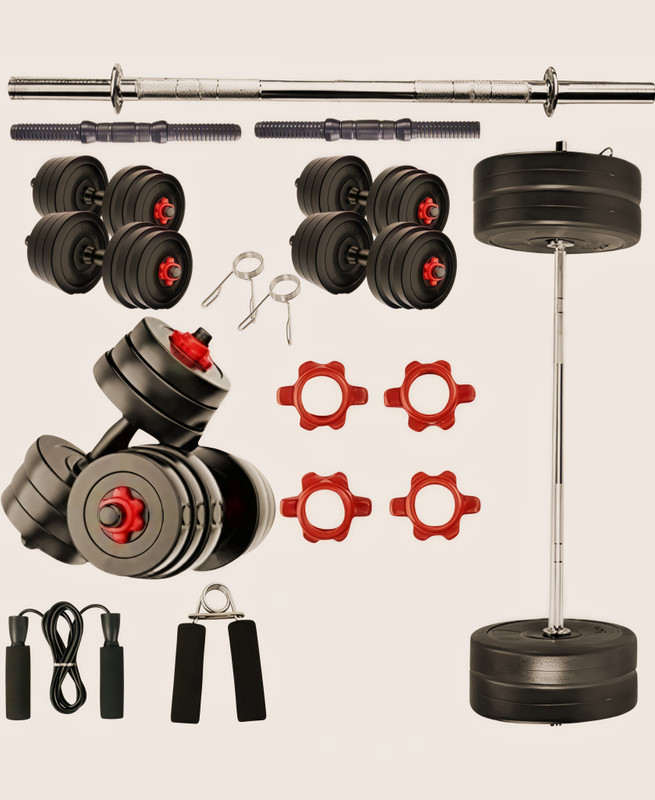 TUCKER FITNESS 20KG Strength Training Dumbbell Kit with 3FT Bar & Accessories Fitness Accessory Kit Kit