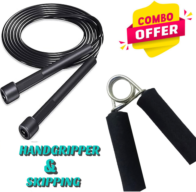 BQH Combo Of Skipping Rope And Foam Hand Grip Gym & Fitness Kit Fitness Accessory Kit Kit