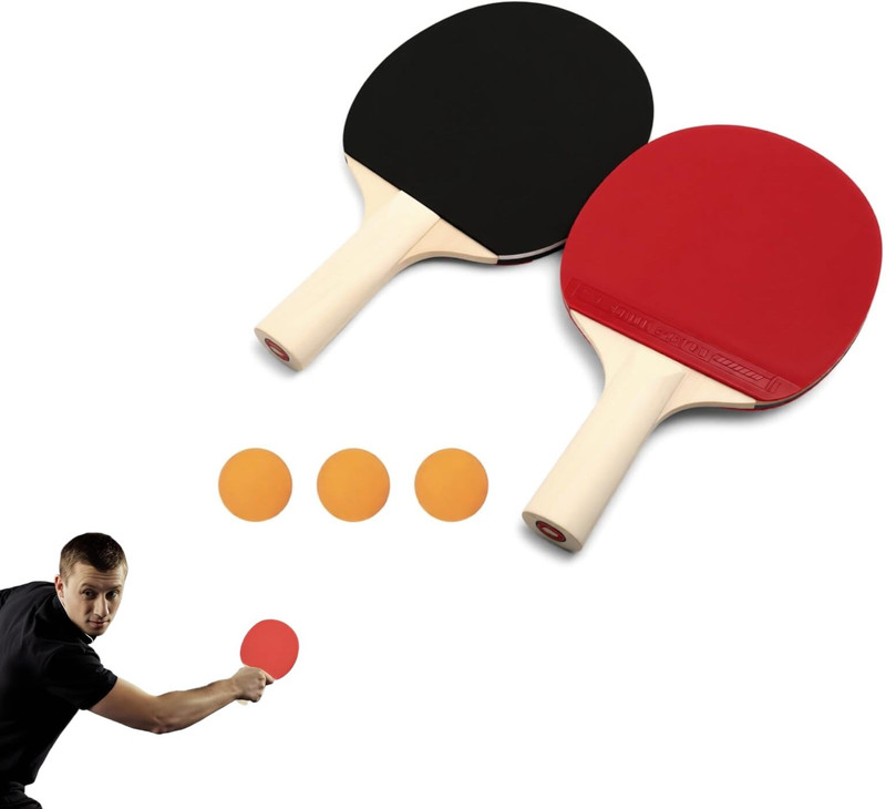 Qpets Proberos Table Tennis Racket Set for Adults with Balls and Comfortable Grip Table Tennis Kit