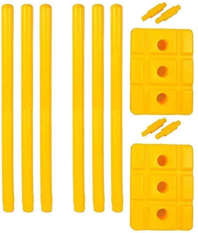 urvitrading Sports Plastic Stump Set - 6pcs. Wickets + 2 Wicket Base + 4 Bails Cricket Kit