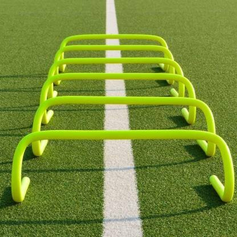 gymfreak 6inch set of 10 Speed Hurdle Agility training hurdles for speed training durable PVC Speed Hurdles(For Adults, Children Pack of 10)