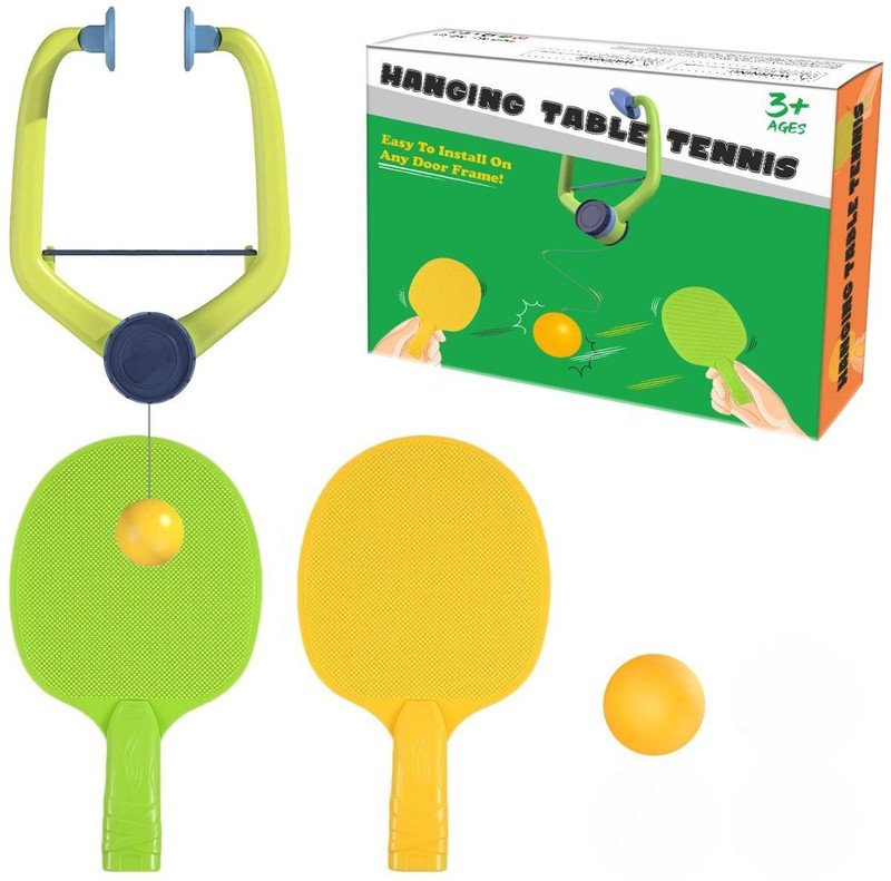 HITWA Hanging Table Tennis Trainer Set Portable Ping Pong Ball & Racket for Kid Tennis Kit