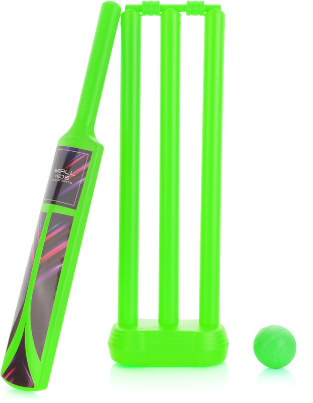 333MART Small Cricket Kit 1 Bat, 1 Ball, Bails, 3 Stumps & Stand Base for Boys & Girls Cricket Kit