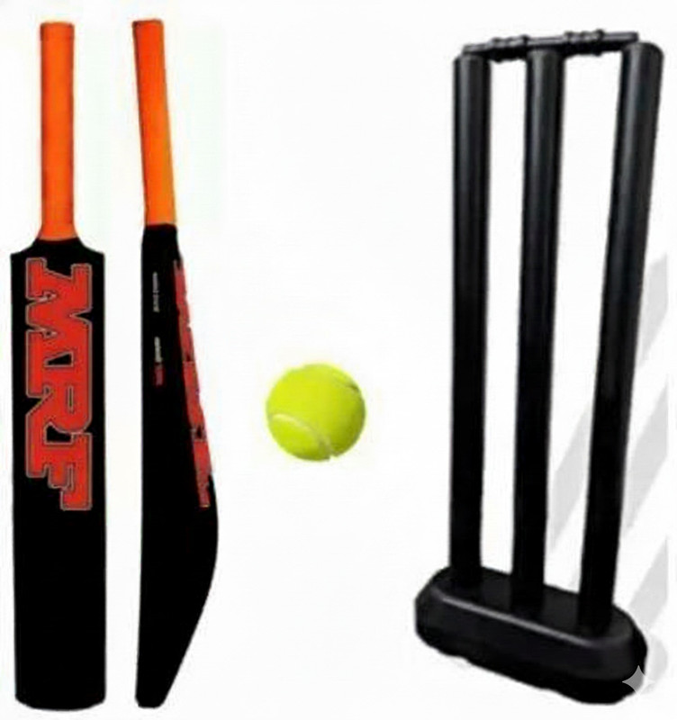 fizo MRF Plastic Cricket Bat Age 5-7 Years With 1 Ball & Plastic Wickets Cricket Kit