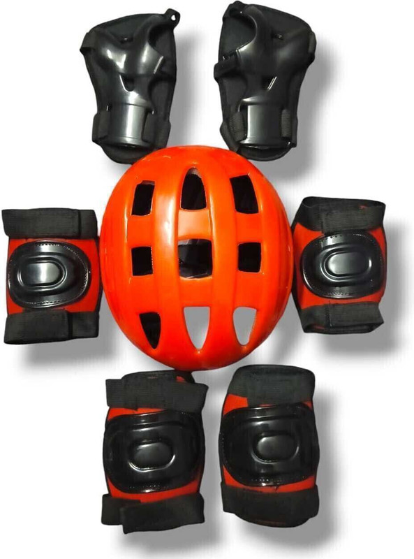 Benstar Protective Skating / Cycling Guard Kit | Multi Sport Gear for Kids 16# Skating Helmet(Sky Black)