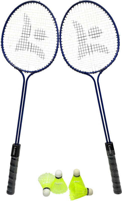 EAGLE Two Pcs Double Shaft Racket with Four Pcs of Shuttle Badminton Kit