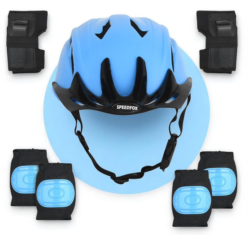 SPEEDFOX Sports Skating Protection Kit for kids- Helmet + Elbow + Knee + Hand Guard Skating Kit