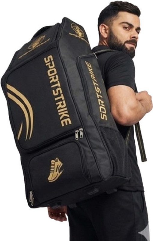 SRSVK Sportstrike Cricket duffele bag01 (Black, Kit Bag) Cricket Kit