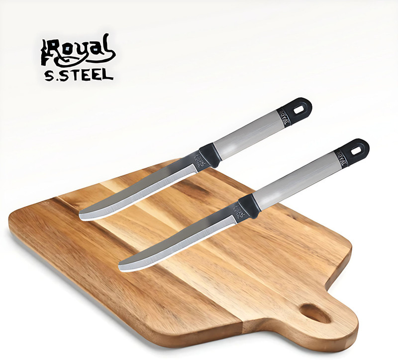 Q C 2 Pc Stainless Steel Knife Set Royal Round Edge