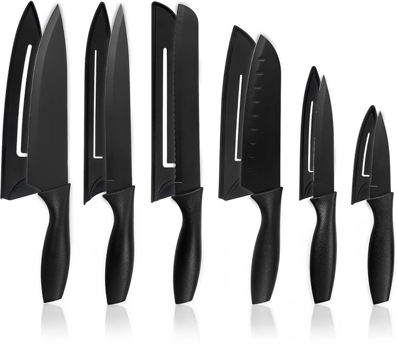 Harsh Enterprise 6 KNIFE SET PCS Knife(Black)