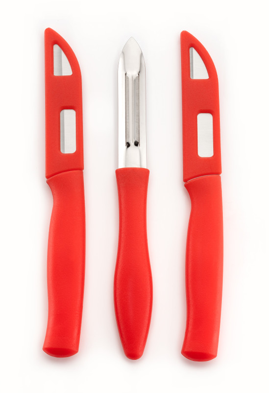 Flipkart SmartBuy 3 Pc Stainless Steel Knife Set Of 2 Knife With Cover & 1 Peeler With stainless Steel Blade