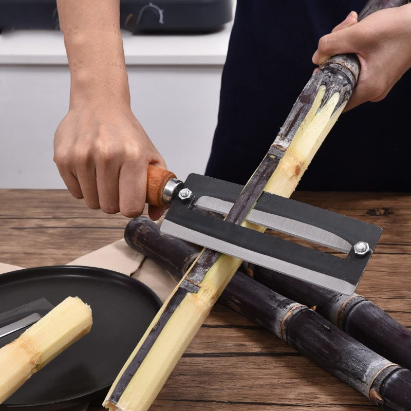 Vrundavan Care Paring Fruit Pineapple Sugarcane Cane Cutter Kitchen Tool Straight Peeler(Steel)