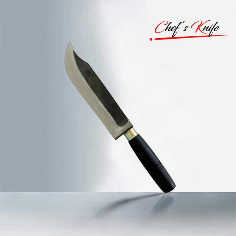 PAXMER 1 Pc Iron Knife Utility Kitchen fish /Vegetable cutting Knife (Sharp 6 Inch Blade) Wooden Handle