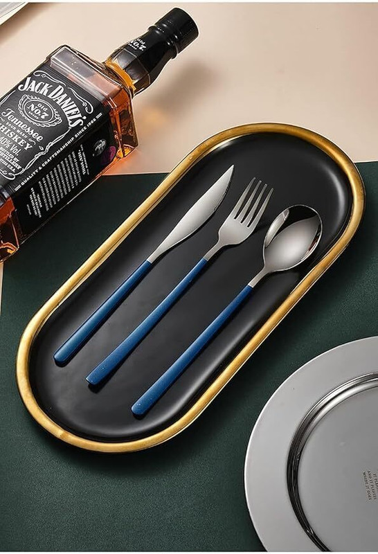 KOOSHLO 5 Pc Stainless Steel Knife Dinner Knives with Round Edge,Everyday Flatware Dinner Stainless Butter Knife