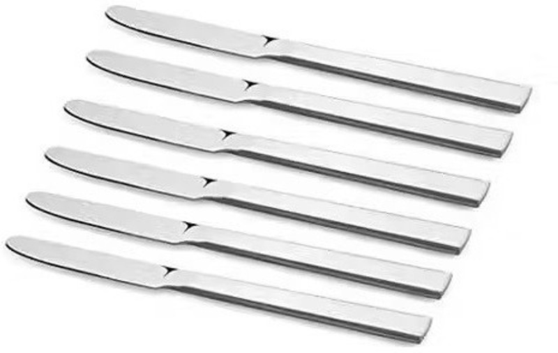 ARSCART Multipurpose Knife for Butter, Jam & Cheese | Smooth Edge Table Knife Stainless Steel Table Knife Set(Pack of 6)