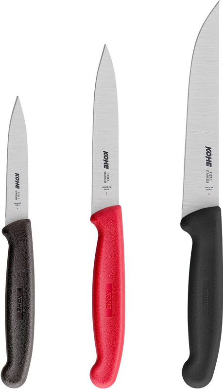 Kohe 3 Pc Stainless Steel Knife Premium Stainless Steel Utility Kitchen Knife Set 1131.1+1138.1+1157.1