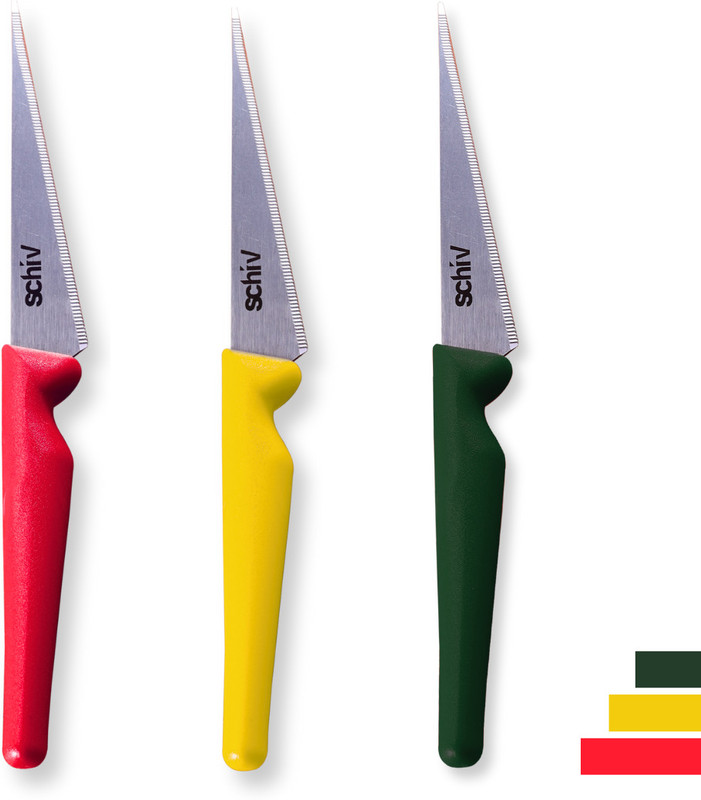 Schiv 3 Pc Stainless Steel Knife Set Schiv 3-Pcs Steel Serrated Knife Set-Kitchen Essentials in 3 Colors | 26.5 cm