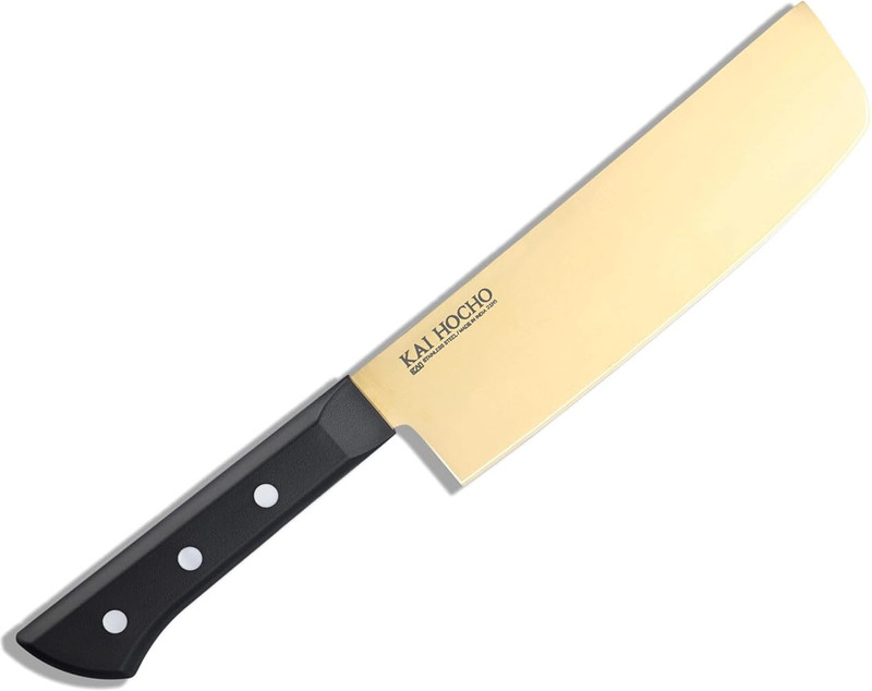 Kai 1 Pc Stainless Steel Knife Hocho Premium Nakiri Kitchen Knife for Chopping, Dicing and Mincing