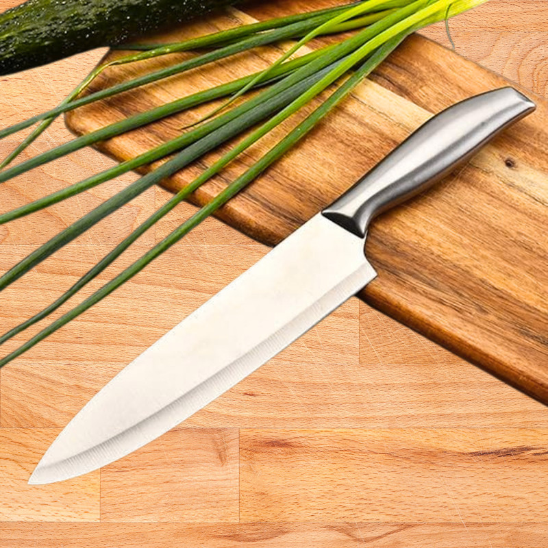 ShopiMoz 1 Pc Stainless Steel Knife Stainless Steel Chef Knife 8 inch Blade Professional Cutting Knife For Kitchen