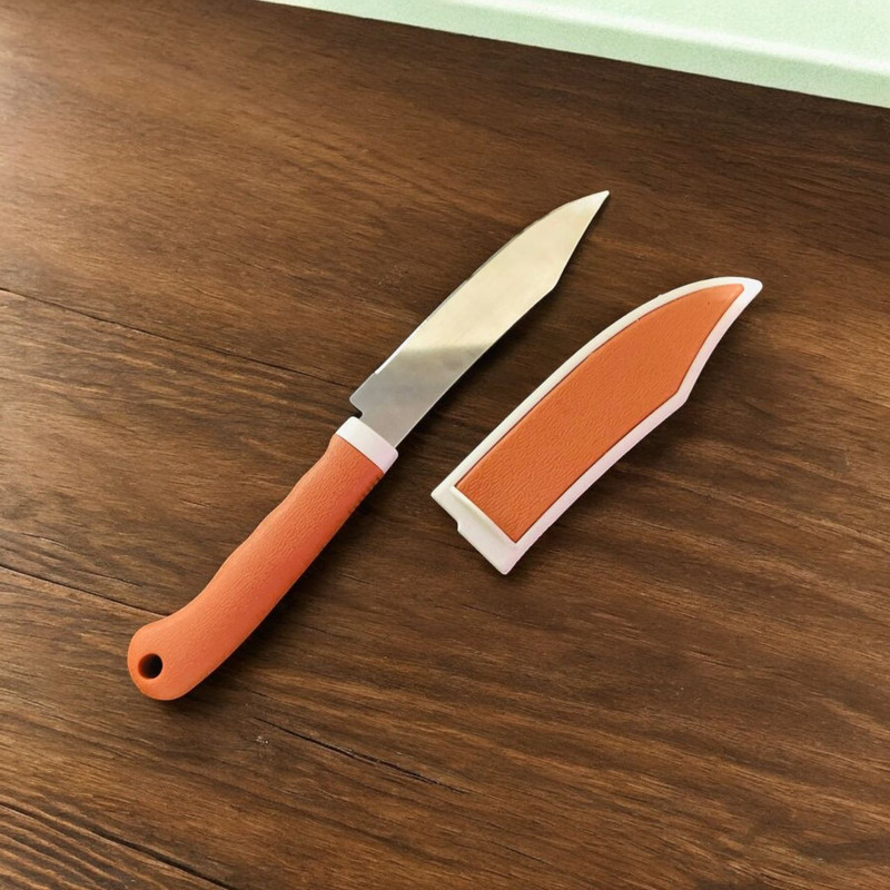 AK ACCESSORIES 1 Pc Stainless Steel Knife Knife with Sheath Cover, 4.5-Inch Stainless Steel Blade kitchen knife