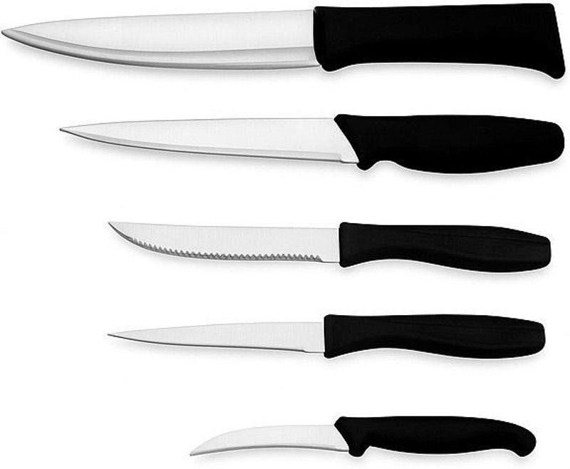 JD ENTERPRISE 6 Pc Stainless Steel Knife Set knife set stainless steel chef,chopper,steak,utility,bread, paring knife
