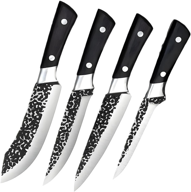 Captoola 4 Pc Carbon Steel Knife Set Captoola Excellent Knife Set Japanese Kitchen Knives Boning Fillet Butcher Knife
