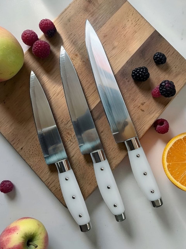 AK ACCESSORIES 3 Pc Stainless Steel Knife Set chaku Complete solutions to all your Kitchen Vegetable Cutting and Chopping