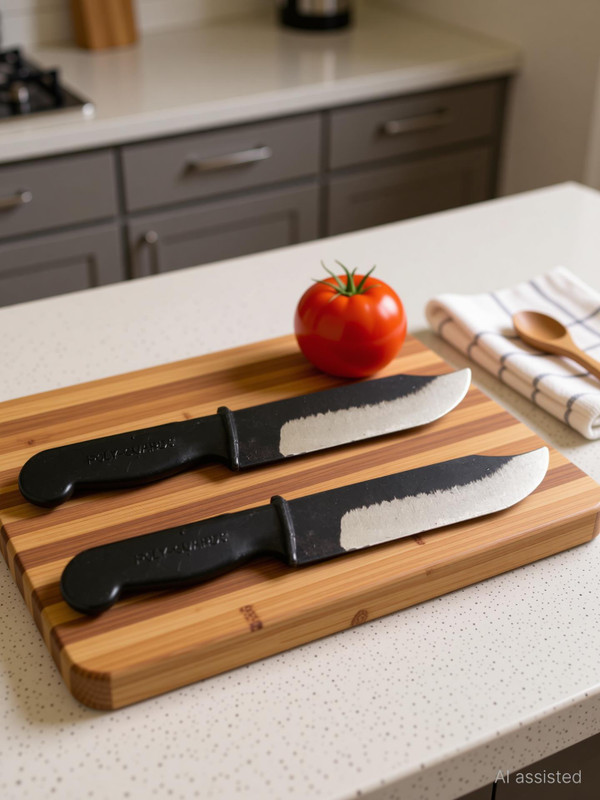 POLYGUARDS 2 Pc Cast Iron Knife Set Kitchen Knife Set Vegetable Cutter Fish Cutter Meat Cutter