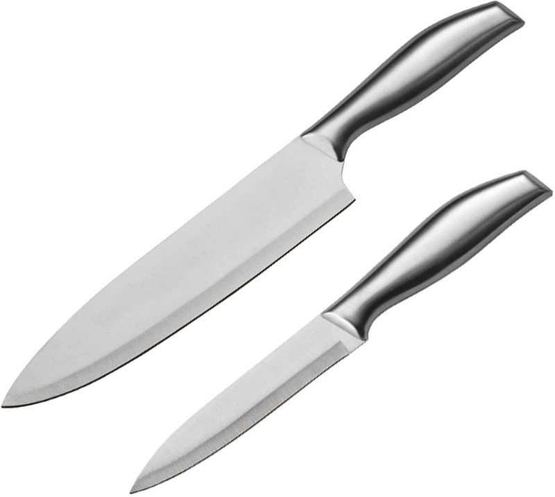 Woodtula 2 Pc Stainless Steel Knife Set Japanese Steel Knife Set German Stainless Steel Sharp Chef Knife (Steel, 2 Pcs)