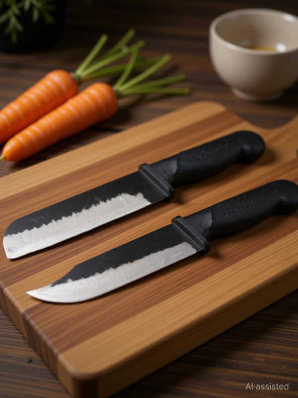 POLYGUARDS 2 Pc Iron Knife Set Vegetable Cutting Knife