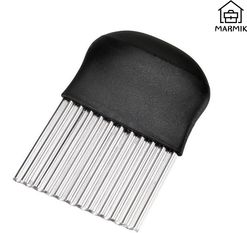 Biltoxi 1 Pc Steel Knife Crinkle Cut Knife Vegetable Potato Chip Cutter with Wavy Blade Cutter