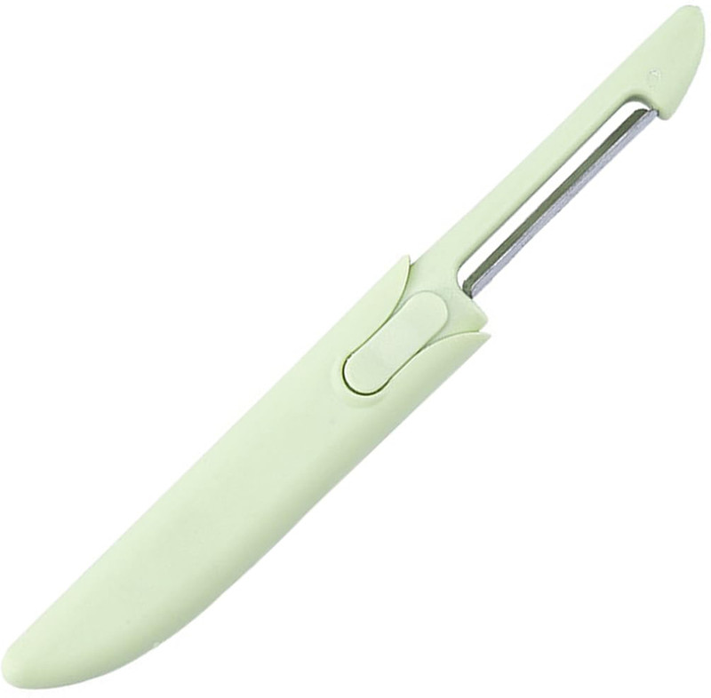 HomeHunt 1 Pc Stainless Steel Knife 2-in-1 Portable Fruit Knife with Sheath | Paring & Peeling Knife for Kitchen Use