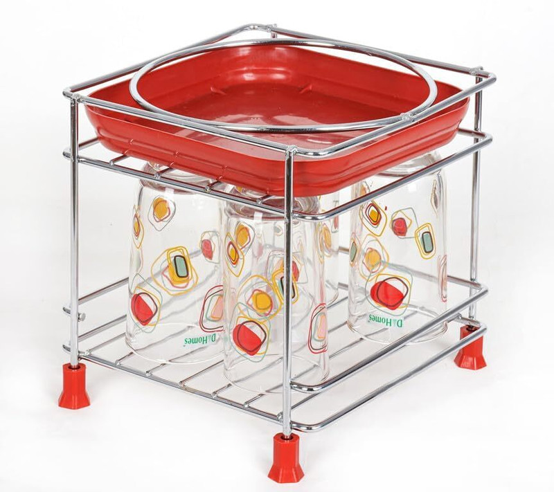 promex Heavy stainless steel Matka stand with plastic tray Plant stand gamla Watermeter