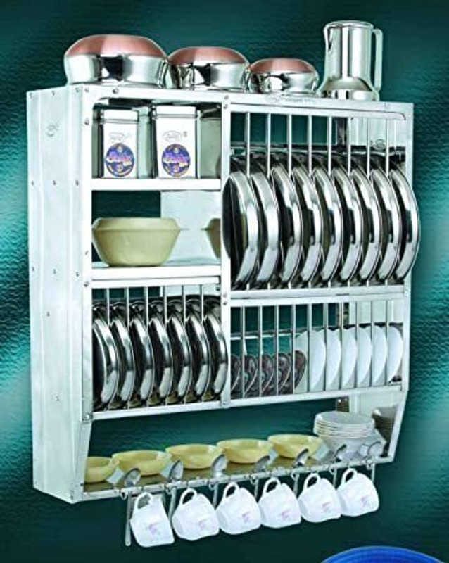 Royel Utensil Kitchen Rack Steel 30*30 Utensil Kitchen Rack