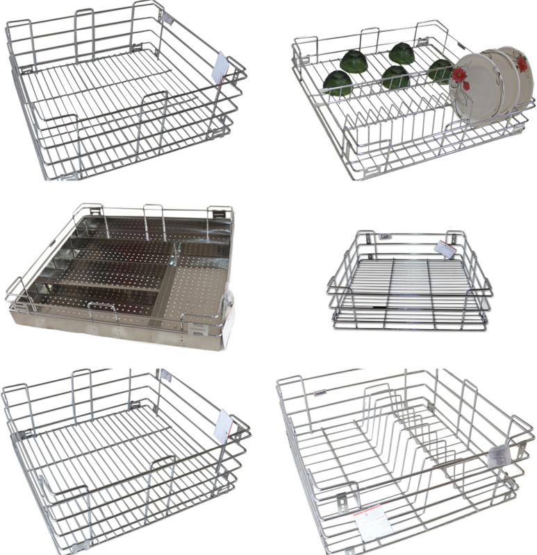 MARK PLUS Containers Kitchen Rack Steel Combo Pack –pack of 6 pieces (19*20)-SS Kitchen Basket-