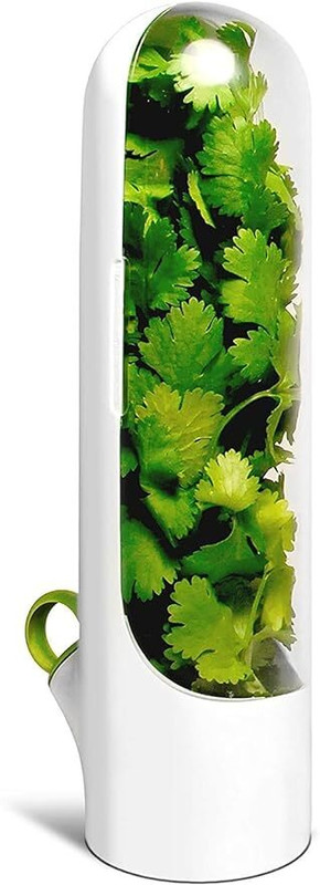 CHEFERYN Water Dispenser Kitchen Rack Plastic Herb Saver Keeper,Herb Fresh Storage Container Cup