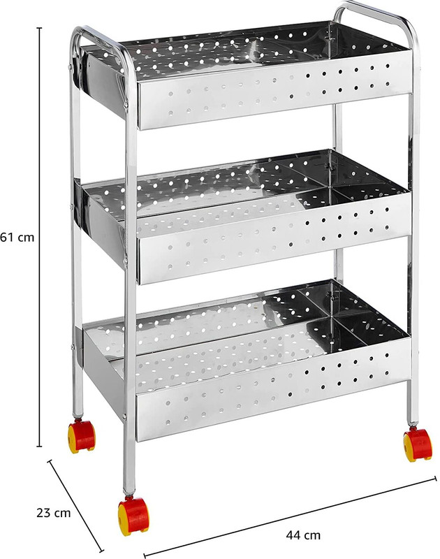 ASTECH PATRA TROLLEY 3 LAYER 887 Stainless Steel Kitchen Trolley(Pre-assembled)